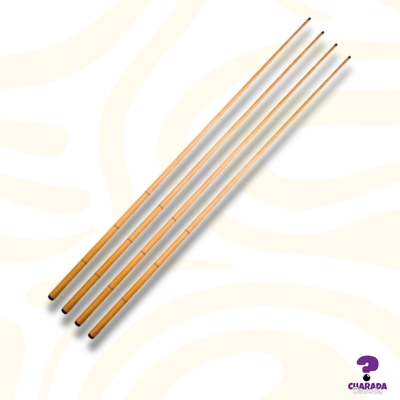 Kit 04 Tacos De Snooker Simples 1,35 - Inteiriço + Kit Giz Azul e Branco