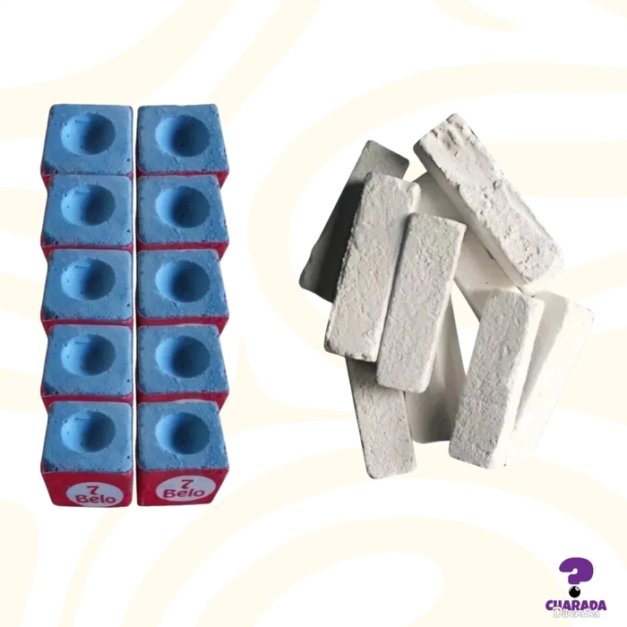 Kit 04 Tacos De Snooker Simples 1,35 - Inteiriço + Kit Giz Azul e Branco