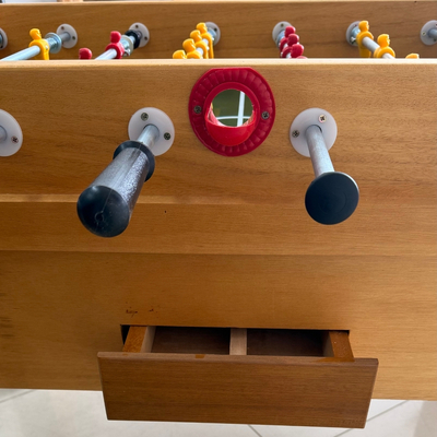 Pebolim/totó - Gaveta Livre Madeira Maciça - Ferro Passante