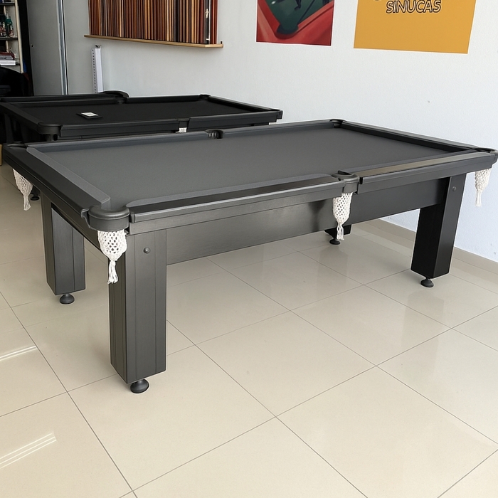 Mesa de Sinuca Residencial - ALL BLACK - Semi Oficial
