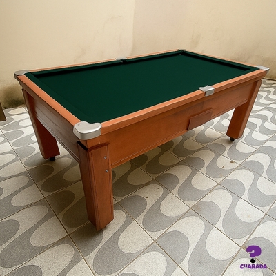 Mesa de Sinuca Campineira - Gaveta Livre - Tradicional - Semi Oficial