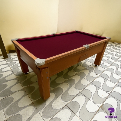 Mesa de Sinuca Campineira - Gaveta Livre - Tradicional - Semi Oficial