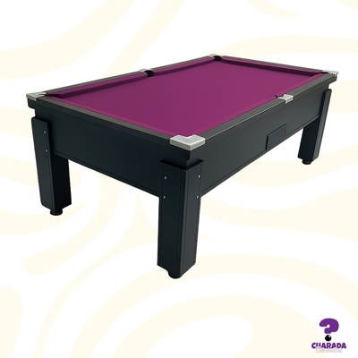 Mesa de Sinuca Campineira - Gaveta Livre - All Black - Home