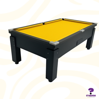 Mesa de Sinuca Campineira - Gaveta Livre - All Black - Home