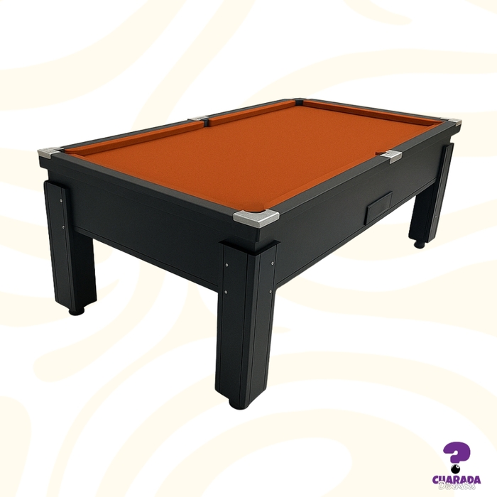 Mesa de Sinuca Campineira - Gaveta Livre - All Black - Home
