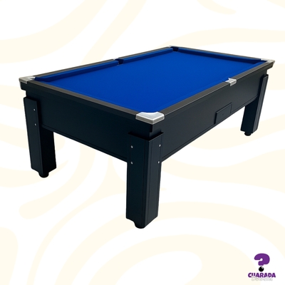 MESA DE SINUCA CAMPINEIRA - GAVETA LIVRE - ALL BLACK - SEMI OFICIAL