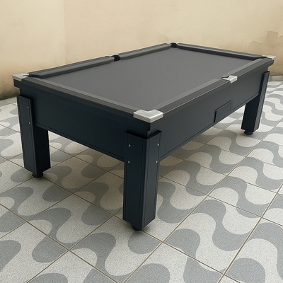 MESA DE SINUCA CAMPINEIRA - GAVETA LIVRE - ALL BLACK - SEMI OFICIAL