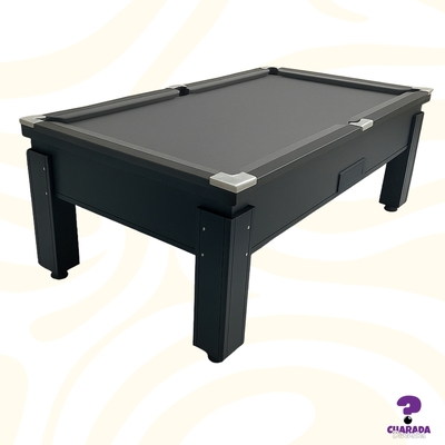 MESA DE SINUCA CAMPINEIRA - GAVETA LIVRE - ALL BLACK - SEMI OFICIAL