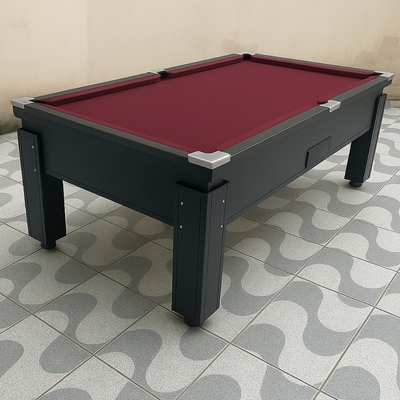 MESA DE SINUCA CAMPINEIRA - GAVETA LIVRE - ALL BLACK - SEMI OFICIAL