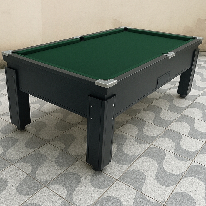 MESA DE SINUCA CAMPINEIRA - GAVETA LIVRE - ALL BLACK - SEMI OFICIAL