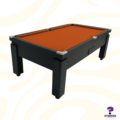 MESA DE SINUCA CAMPINEIRA - GAVETA LIVRE - ALL BLACK - SEMI OFICIAL