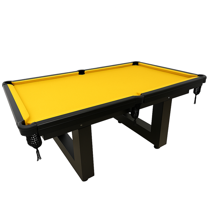 MESA DE SINUCA/ BILHAR - HOME - LUXO ALL BLACK - PÉS EM U