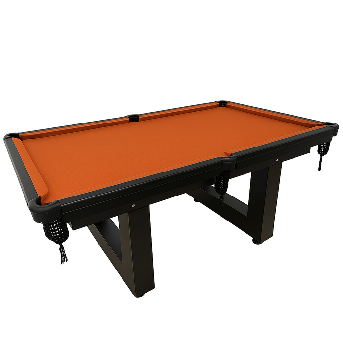 MESA DE SINUCA/ BILHAR - HOME - LUXO ALL BLACK - PÉS EM U