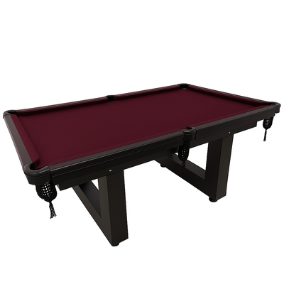 MESA DE SINUCA/ BILHAR - HOME - LUXO ALL BLACK - PÉS EM U