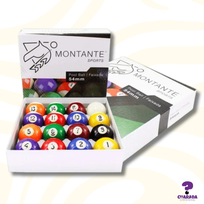 JOGO DE BOLAS NUMERADAS - LISTRADAS - MONTATNTE 