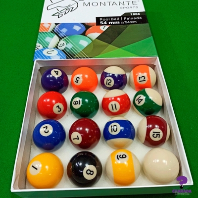JOGO DE BOLAS NUMERADAS - LISTRADAS - MONTATNTE 