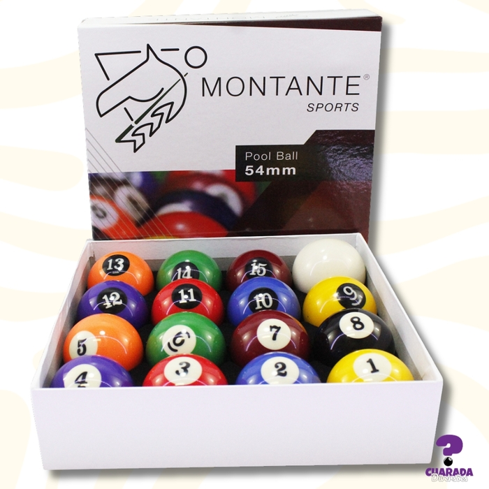 JOGO DE BOLAS NUMERADAS - LISTRADAS - MONTATNTE 