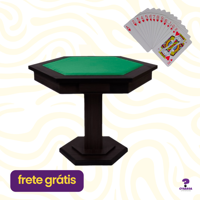 Kit para Carteado - Mesa de Carteado + Baralho + Frete Grátis
