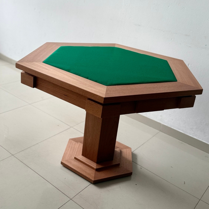 Mesa de carteado/ Jogos Hexagonal - Luxo