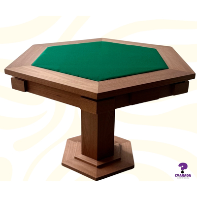 Mesa de carteado/ Jogos Hexagonal - Luxo